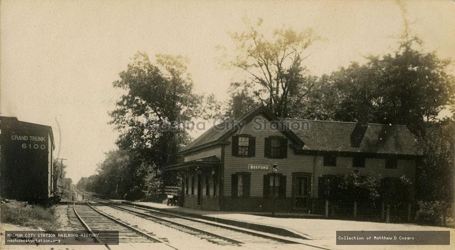 Postcard: Boxford, Massachusetts. Railroad Station
